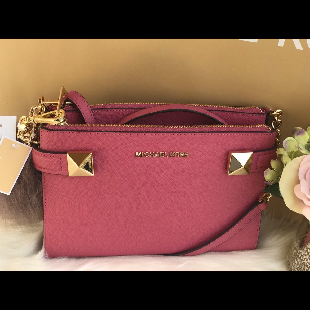 🌷MICHAEL KORS Tulip Saffiano Leather Crossbody - Picture 2 of 8